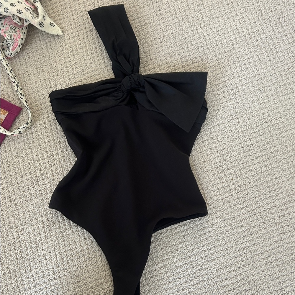 Zara Black One-Shoulder Bodysuit